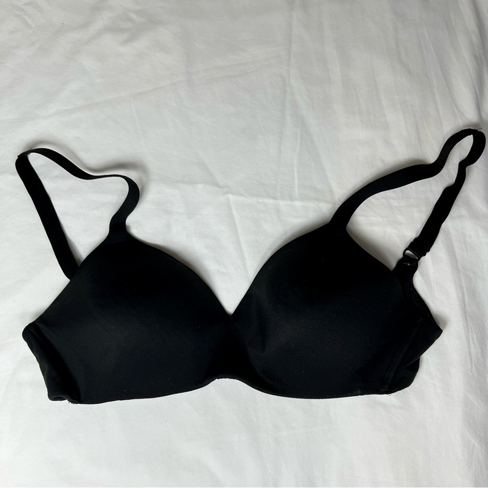 Black Underwire Free Bra Wacoal T Shirt Bra Size 34 D